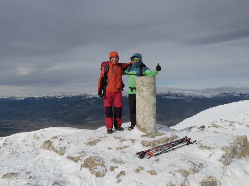 Joaquín y Josep en la cima de la Tossa d'Alp, 2.537 mts.